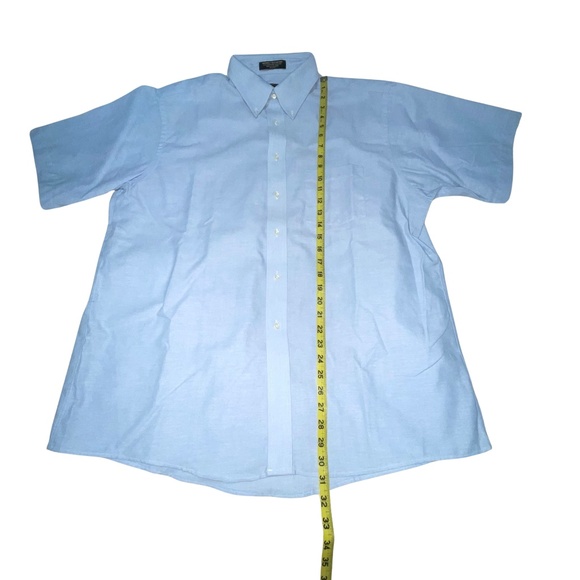 The Arrow Company Men's Wrinkle Free Oxford Cotton Blend 17 1/2 Short Sleeve - Picture 7 of 10